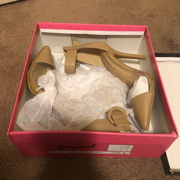 Faux Leather Ankle Strap Heels - Picture 5 of 5